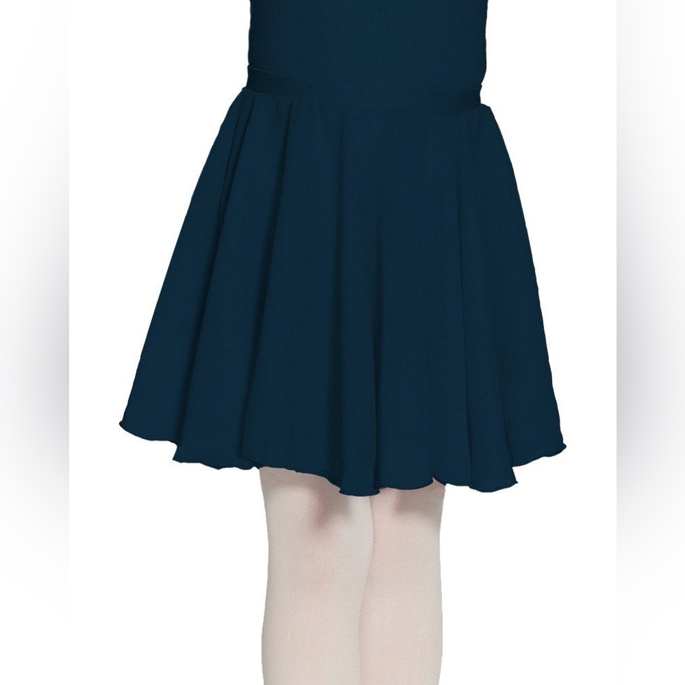 Mondor RAD Chiffon Pull-On Ballet Dance Skirt - 16207C Girls, Sz 12-14 Navy Blue